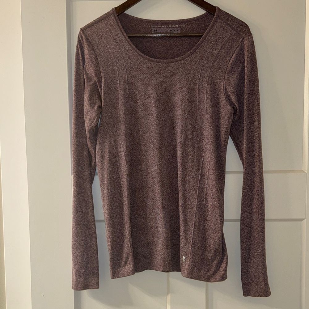 Under Armour Long Sleeve Performance Tee in Mauve
